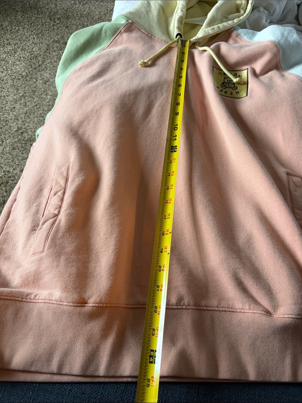Teddy Fresh Pastel Block Hoodie - Pink, Green, Blue, Yellow Beautiful - Picture 8 of 8
